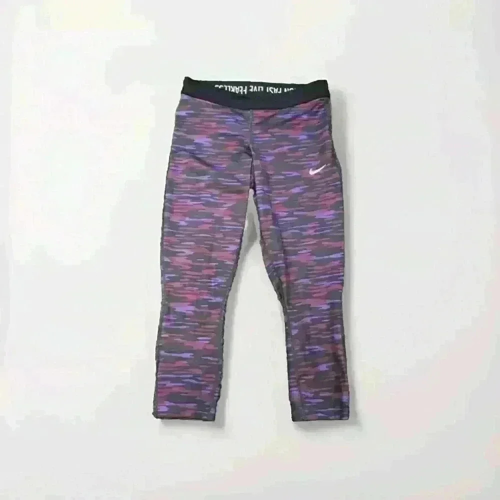 Nike Dri Fit 3/4 Length Compression Running Training Tights (Women's Small 4480